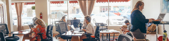 Interior view of Splash Coworking